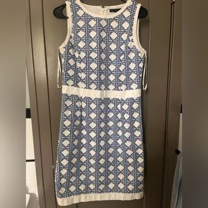 Brooks Brothers Blue and White Shift Dress